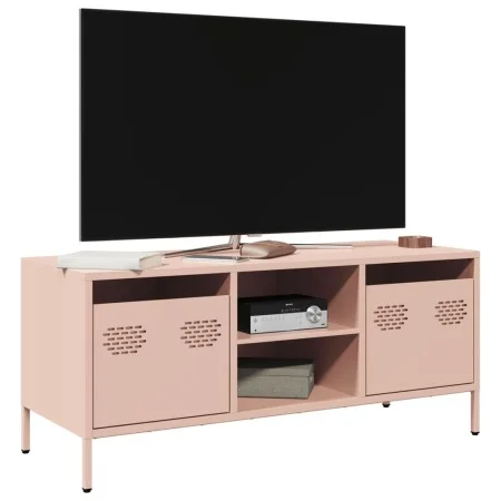 Mueble para TV acero laminado en frío rosa 101,5x39x43,5 cm de , Muebles TV - Ref: Foro24-851299, Precio: 88,32 €, Descuento: %