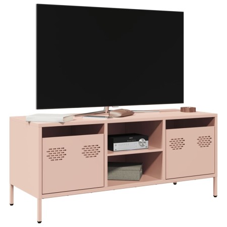Mueble para TV acero laminado en frío rosa 101,5x39x43,5 cm by , TV Furniture - Ref: Foro24-851299, Price: 89,15 €, Discount: %