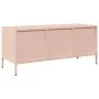 Mueble para TV acero laminado en frío rosa 101,5x39x43,5 cm de , Muebles TV - Ref: Foro24-851299, Precio: 88,32 €, Descuento: %