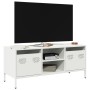 Mueble para TV acero laminado en frío blanco 101,5x39x43,5 cm de , Muebles TV - Ref: Foro24-851303, Precio: 89,15 €, Descuent...