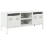 Mueble para TV acero laminado en frío blanco 101,5x39x43,5 cm by , TV Furniture - Ref: Foro24-851303, Price: 88,32 €, Discoun...