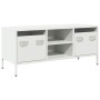 Mueble para TV acero laminado en frío blanco 101,5x39x43,5 cm de , Muebles TV - Ref: Foro24-851303, Precio: 89,15 €, Descuent...
