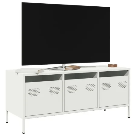 Mueble para TV acero laminado en frío blanco 101,5x39x43,5 cm von , TV-Möbel - Ref: Foro24-851231, Preis: 125,86 €, Rabatt: %