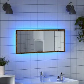 Espejo de baño LED madera ingeniería envejecida 100x8,5x37 cm von , Badezimmerwaschtische - Ref: Foro24-856275, Preis: 54,75 ...