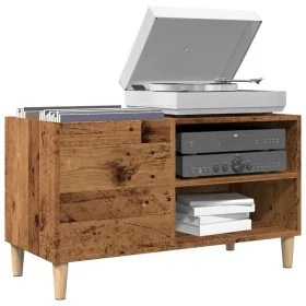 Mueble para discos madera ingeniería envejecida 84,5x38x48 cm by , Closets and storage - Ref: Foro24-857163, Price: 68,99 €, ...