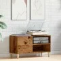 Mueble para discos madera ingeniería envejecida 84,5x38x48 cm by , Closets and storage - Ref: Foro24-857163, Price: 68,99 €, ...