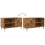 Mueble para discos madera ingeniería envejecida 84,5x38x48 cm by , Closets and storage - Ref: Foro24-857163, Price: 68,99 €, ...