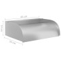 Garden waterfall with LEDs 304 stainless steel 45x34x14 cm by vidaXL, Fountains and waterfalls - Ref: Foro24-148876, Price: 7...
