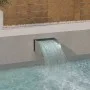 Cascada de jardín con LEDs acero inoxidable 304 30x34x14 cm de vidaXL, Fuentes y cascadas - Ref: Foro24-148874, Precio: 58,78...