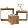 Mesas apilables 3 pzas madera contrachapada color roble artisan by , Side tables - Ref: Foro24-856675, Price: 65,23 €, Discou...