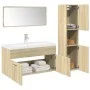Juego de muebles de baño 4 pzas contrachapada roble Sonoma by , Bathroom furniture - Ref: Foro24-3325006, Price: 276,06 €, Di...