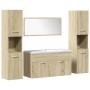 Juego de muebles de baño 5 pzas madera ingeniería roble Sonoma von , Badezimmermöbel - Ref: Foro24-3325012, Preis: 345,20 €, ...