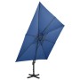 Sombrilla voladiza con doble techo azul celeste 300x300 cm de vidaXL, Sombrillas - Ref: Foro24-312378, Precio: 385,23 €, Desc...