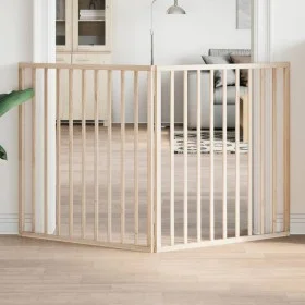 Puerta para perros plegable 2 paneles madera de álamo 160 cm by , Dog kennels and fences - Ref: Foro24-352178, Price: 43,16 €...
