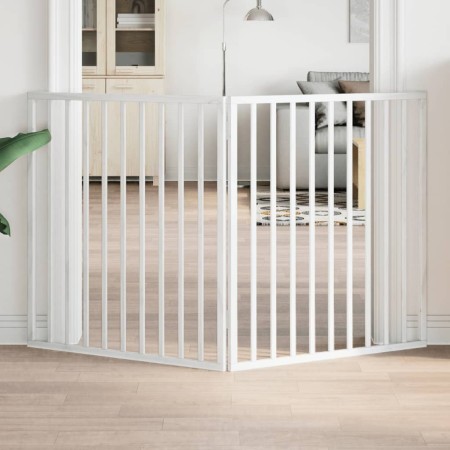 Puerta para perros plegable 2 paneles madera álamo blanca 160cm by , Dog kennels and fences - Ref: Foro24-352186, Price: 56,1...