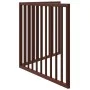 Puerta para perros plegable 2 paneles madera álamo marrón 160cm von , Hundehütten und Zäune - Ref: Foro24-352200, Preis: 41,2...