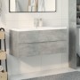 Set muebles de baño 2 piezas madera contrachapada gris hormigón von , Badezimmermöbel - Ref: Foro24-3324911, Preis: 294,28 €,...