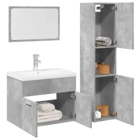 Juego muebles de baño 4 pzas madera contrachapada gris hormigón von , Badezimmermöbel - Ref: Foro24-3324880, Preis: 213,96 €,...