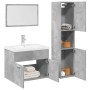 Juego muebles de baño 4 pzas madera contrachapada gris hormigón de , Muebles de baño - Ref: Foro24-3324880, Precio: 225,64 €