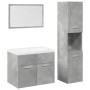 Juego muebles de baño 4 pzas madera contrachapada gris hormigón by , Bathroom furniture - Ref: Foro24-3324880, Price: 221,31 ...