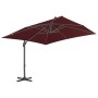 Sombrilla voladiza con poste de aluminio rojo burdeos 400x300cm de vidaXL, Sombrillas - Ref: Foro24-312315, Precio: 308,07 €,...