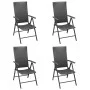 Sillas de jardín 4 unidades ratán sintético negro de vidaXL, Sillas de jardín - Ref: Foro24-313105, Precio: 259,82 €, Descuen...