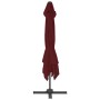Sombrilla voladiza con poste de aluminio rojo burdeos 400x300cm de vidaXL, Sombrillas - Ref: Foro24-312315, Precio: 308,07 €,...