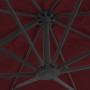 Sombrilla voladiza con poste de aluminio rojo burdeos 400x300cm de vidaXL, Sombrillas - Ref: Foro24-312315, Precio: 308,07 €,...