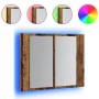 Armario con espejo LED madera ingeniería envejecida 60x12x45 cm von , Badezimmerwaschtische - Ref: Foro24-856282, Preis: 53,1...
