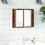 Armario con espejo LED madera ingeniería envejecida 60x12x45 cm von , Badezimmerwaschtische - Ref: Foro24-856282, Preis: 53,1...