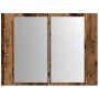 Armario con espejo LED madera ingeniería envejecida 60x12x45 cm von , Badezimmerwaschtische - Ref: Foro24-856282, Preis: 53,1...