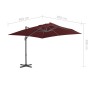 Sombrilla voladiza con poste de aluminio rojo burdeos 400x300cm de vidaXL, Sombrillas - Ref: Foro24-312315, Precio: 308,07 €,...