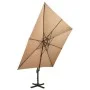 Ampelschirm mit Doppeldach taupegrau 300x300 cm von vidaXL, Sonnenschirme - Ref: Foro24-312374, Preis: 273,38 €, Rabatt: %
