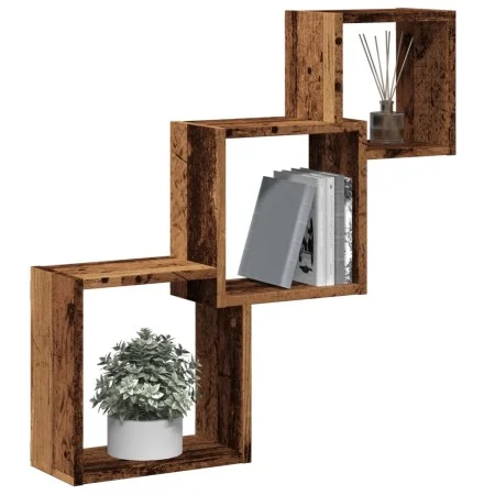 Estante pared de cubo madera ingeniería envejecida 68x15x68cm by , Shelves and shelves - Ref: Foro24-855814, Price: 29,66 €, ...