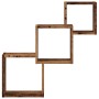 Estante pared de cubo madera ingeniería envejecida 68x15x68cm de , Estantes y estanterías - Ref: Foro24-855814, Precio: 31,02 €