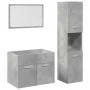 Set muebles de baño 2 piezas madera contrachapada gris hormigón by , Bathroom furniture - Ref: Foro24-3324868, Price: 113,72 ...