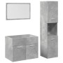 Set muebles de baño 2 piezas madera contrachapada gris hormigón von , Badezimmermöbel - Ref: Foro24-3324868, Preis: 114,67 €,...