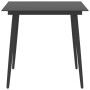 Esstisch für den Garten Stahl und schwarzes Glas 80x80x74 cm von vidaXL, Gartentische - Ref: Foro24-313114, Preis: 110,07 €, ...