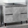 Armario de lavabo madera contrachapada gris hormigón 80x33x60cm by , bathroom vanities - Ref: Foro24-857128, Price: 97,36 €, ...