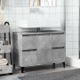 Armario de lavabo madera contrachapada gris hormigón 80x33x60cm by , bathroom vanities - Ref: Foro24-857128, Price: 97,36 €, ...