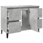 Armario de lavabo madera contrachapada gris hormigón 80x33x60cm by , bathroom vanities - Ref: Foro24-857128, Price: 97,36 €, ...