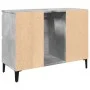 Armario de lavabo madera contrachapada gris hormigón 80x33x60cm de , Tocadores de baño - Ref: Foro24-857128, Precio: 91,54 €,...