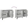 Armario de lavabo madera contrachapada gris hormigón 80x33x60cm de , Tocadores de baño - Ref: Foro24-857128, Precio: 91,54 €,...