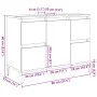 Armario de lavabo madera contrachapada gris hormigón 80x33x60cm de , Tocadores de baño - Ref: Foro24-857128, Precio: 91,54 €,...