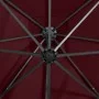 Cantilever umbrella with pole and LED lights burgundy 250 cm by vidaXL, Umbrellas - Ref: Foro24-312326, Price: 113,58 €, Disc...