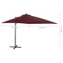 Sombrilla voladiza con poste y luces LED burdeos 250 cm de vidaXL, Sombrillas - Ref: Foro24-312326, Precio: 114,56 €, Descuen...