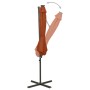 Cantilever parasol with pole and terracotta LED lights 300 cm by vidaXL, Umbrellas - Ref: Foro24-312343, Price: 88,00 €, Disc...