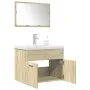 Set de muebles de baño 3 pzas madera contrachapada roble Sonoma von , Badezimmermöbel - Ref: Foro24-3324987, Preis: 168,43 €,...