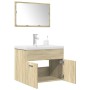 Set de muebles de baño 3 pzas madera contrachapada roble Sonoma von , Badezimmermöbel - Ref: Foro24-3324987, Preis: 170,97 €,...