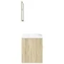 Set de muebles de baño 3 pzas madera contrachapada roble Sonoma von , Badezimmermöbel - Ref: Foro24-3324987, Preis: 168,43 €,...